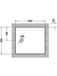 ������ ��������� Duravit Tempano 1000�900�40 720195000000000