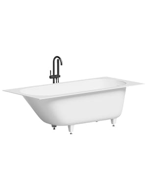 Ванна встраиваемая Salini Ornella Kit 102412M 1800х800х600 иск. камень S-Sense, цвет: белый матовый