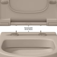 Унитаз подвесной Berges EGO XL 540х360х330 безободковый сиденье EGO XL микролифт, жасмин мат. 082728