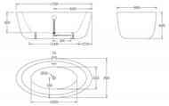 Ванна акриловая BelBagno BB67-1700 (1700х900х600) свободностоящая