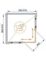 ������� ������ CEZARES STYLUS (885-910-885-910x1950) O-M-A-2-90-C-Cr ������ �����/����