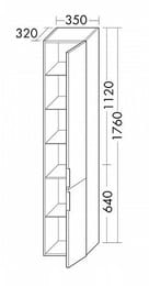 ����� ��������� Burgbad Eqio 350�1760�320 ����� ������, 2 ������, ����� HSFB035RF2010