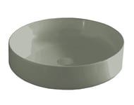 Раковина накладная ArtCeram Cognac 480х480х125 круглая, без перелива, серая COL002 15 34
