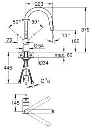 ��������� Grohe Minta 32321002 ��� ����� ������������, ��������� �����, ���������� �����, ����