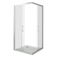 Уголок душевой GOOD DOOR BAS LATTE CR-80-C-WE (80х80) квадратный, стекло прозрачное, без поддона