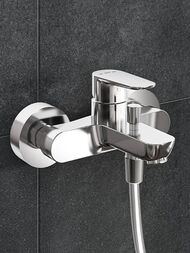 Набор смесителей Vitra Flow Soft 3-в-1 для раковины, ванны и душа, душевой комплект,хром A42301EXP