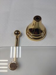 Уценка! Полка Sturm Luxury Victoria 600мм, стекло прозрачное, держатели золото LUX-VIC-CL1213-GL