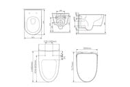 Подвесной унитаз AM.PM Func FlashClean 540х380 с электронной крышкой-биде, белый C8F1702SC