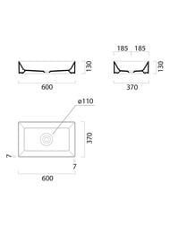 �������� ��������� GSI KUBE X (600�370�130) ��� ��������, ��� ���. ��� ���������, Creta matt 945308