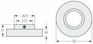 Отражатель TUBE d - 21,3 мм СУНЕРЖА нерж. сталь, 00-1029-0001
