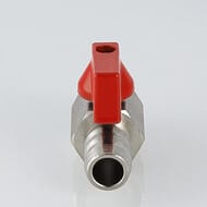 Кран дренажный VALTEC 14х1/4"Н со штуцером, красная рукоятка VT.435.N.02