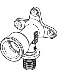 Водорозетка TECEflex 16х1/2''В, длина 54 мм, латунь, арт.768503