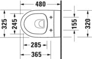 ������ ��������� DURAVIT DURASTYLE Basic 325�480 ��� �����, ������������, ��������.����. 2574092000