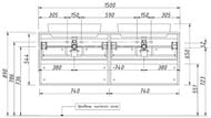 ����� ��� �������� Caprigo Novara 1500 (1500�650�550) ���������, �����, 4 ����� 35920-SF027