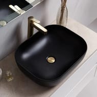 Раковина накладная BelBagno 500х400х140 прямоугольная, без отв. под смеситель, черн. мат BB1302-H301