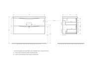 Тумба под раковину BelBagno MARINO (1200х450х500) подвесная, белый глянец MARINO-1200-2C-SO-BL-P