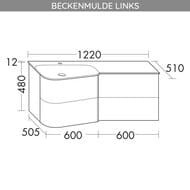 ����� � ��������� Burgbad Badu 1220�492�510 �����, 4 �����, ������/������ SFUG122LF3698T0012C0001