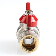 Кран шаровый 1/2"ВВ VALTEC BASE красная бабочка VT.217.N.04