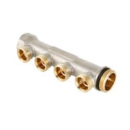 Коллектор VALTEC 1" на 4 выхода евроконус 3/4" никель VTc.500.NE.060504