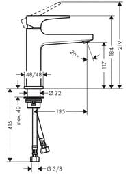 Смеситель Hansgrohe Metropol 32507990  для умывальника, с донным клапаном, 110мм, полиров золото — изображение 2