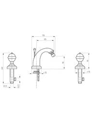 ��������� ��� ���� Migliore CRISTALIA �� 3 ���������, ����/����� Swarovski 18584/ML.CRS-3725.CR