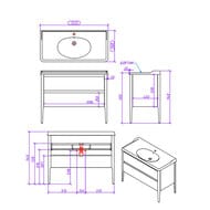 ����� ��� �������� Caprigo Orlando 1220�940�560 ���������, ��. �����/���� ORL-SN1200-B231/052