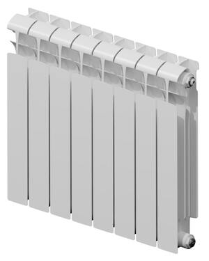 Уценка!Радиатор биметаллический RIFAR EcoBuild 500 (575х640х100) 8 секц., 1488 Вт, бок. подкл, белый