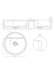 �������� ��������� SALINI Armonia Top 02 (450�450�160) ���.������ S-Stone,�������,������ 130126MF