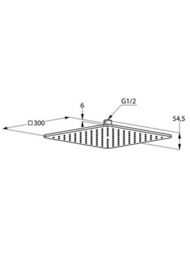   KLUDI A-QA DN15  300x300 soft-edge,  6453005-00