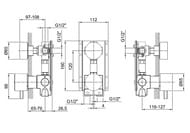 ��������� ��� ���� Fantini Fukasawa ������������, ������������� �� 3 ������, ����������� ����� A587B