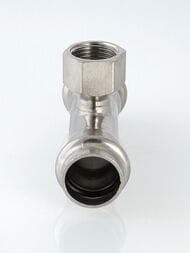Пресс тройник VALTEC 22х1/2"Вх22, нерж. сталь, VTi.932.I.220422