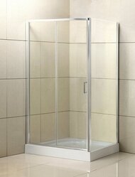 Душевой уголок BelBagno Uno (1200х800х1850) UNO-AH-1-120/80-C-Cr прямоугольный, стекло прозрачн/хр