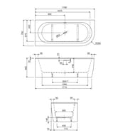   CEZARES SLIM CORNER-180-80-60-L-NERO-SET 1790x790x600 , 