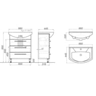 ����� ��� ���������� Aqwella Allegro 65 (598�805�318), ���������, 3 �����, ����� ������ Agr.01.06/3