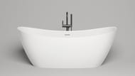 Ванна отдельностоящая Salini Noemi 1850х800х700 иск. камень, S-Sense, цвет: белый глянец 101811G