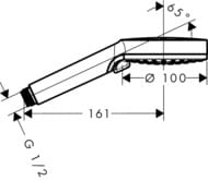 Лейка для душа Hansgrohe Crometta 100 Vario, 2 функции, белый/хром 26330400