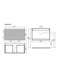 ����� ��� �������� Sancos Folk FL90CP 890�445�500 ���������, � 2-�� �������, ����: ��������