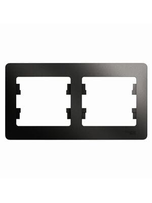 Рамка Systeme Electric GLOSSA 2 поста горизонтальная антрацит GSL000702