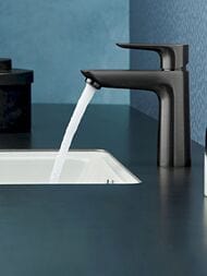 Смеситель Hansgrohe Talis E 71710340  для раковины с донным клапаном, 110мм, шлифов черн хром — изображение 2