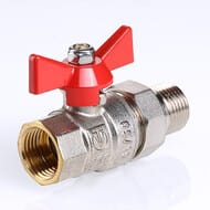 Кран с американкой 1/2"ВН VALTEC BASE красная бабочка VT.227.N.04
