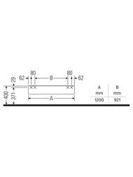 ����� Duravit DuraStyle DS827107979 (1200�150�440) � 2 �������, ����: ���� �����������