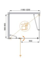 ������� ������ CEZARES ELENA ����� (1180-1200x880-900x1950) AH-1-120/90-P-Cr-L ������ Punto/����