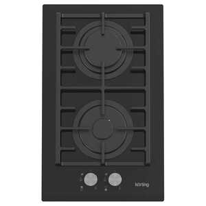Газовая варочная панель Korting HGG 3825 CN (320х520) 2 конфорки, черное стекло
