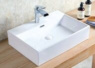 Раковина накладная BelBagno (510х360х130) прямоугольная, с отверстием под смеситель, белая BB1340