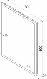 ������� ��������� Sevilla (800x900) � LED ���������� 6000K � ��������� ������������