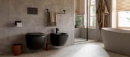 %Унитаз подвесной Ceramicanova Metropol 490х365х360 безободковый, сиденье микролифт, черный CN4002MB