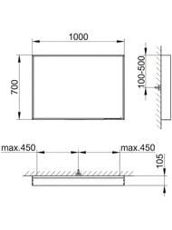 ������� Keuco Plan 1000�700�105 ���������, � ���������� � ����������, ����� 33098303000