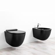Унитаз подвесной Simas VIGNONI (365х560х310) безободковый, черный матовый VI 18 nero matt