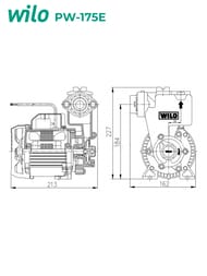 Насос WILO PW-175 E, высота всасывания 9м 3059265