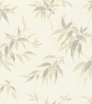 Обои виниловые на флизелине Rasch Kimono (0,53х10,05) листья, бежевые 409741 (рул.)